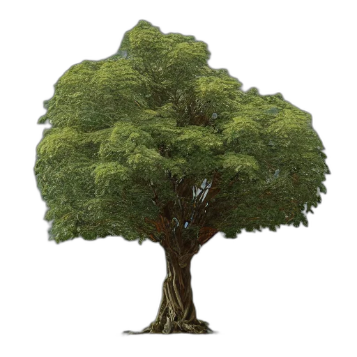 tree, crown, animal, hair, photorealistic, 3d render, concept art, pixel art transparent PNG cut-out