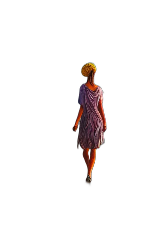 dress, jewelry, staff, creature transparent PNG cut-out