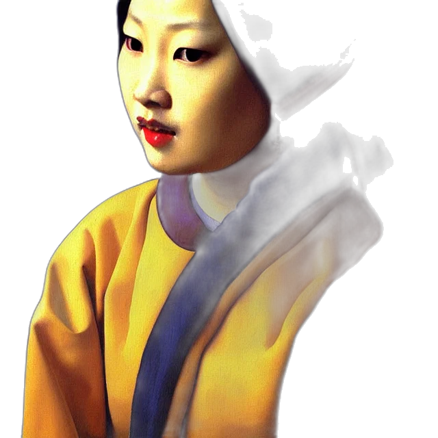 face, staff, mask, photorealistic, oil painting, concept art, fantasy art, blue transparent PNG cut-out