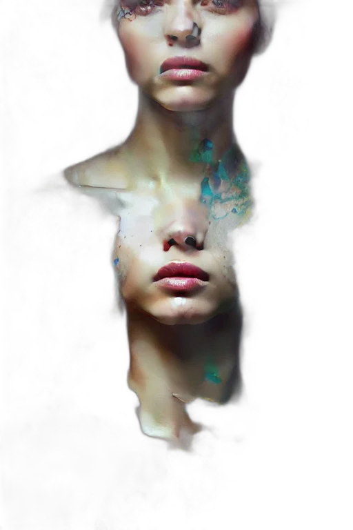 face, mask, creature, crown, photorealistic, 3d render, concept art, watercolor transparent PNG cut-out