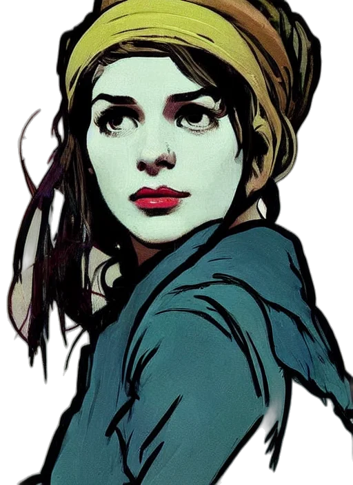face, comic book art, concept art, cartoon, photorealistic, blue, green, dark transparent PNG cut-out