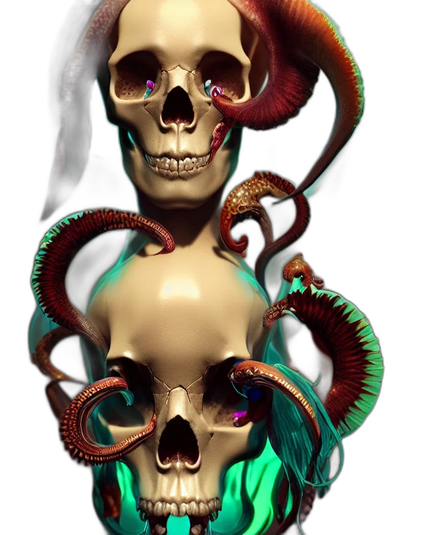 mask, creature, face, jewelry, concept art, fantasy art, 3d render, photorealistic transparent PNG cut-out