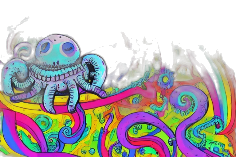creature, concept art, comic book art, watercolor transparent PNG cut-out