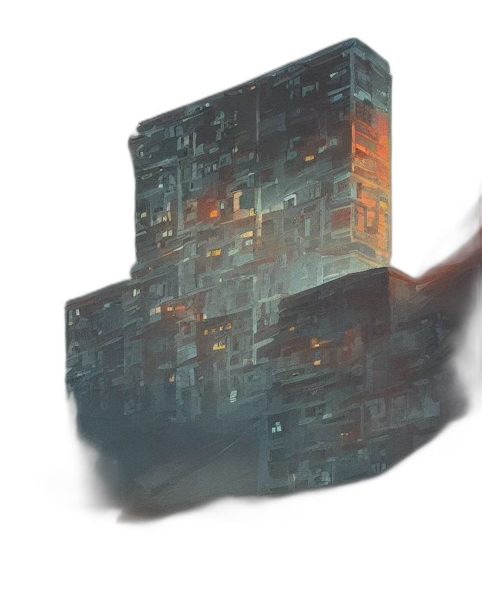 robot, building, weapon, concept art transparent PNG cut-out