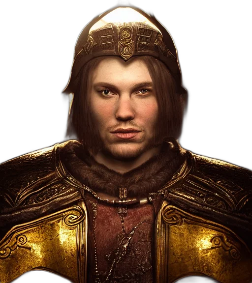 face, crown, staff, sword, fantasy art, photorealistic, concept art, 3d render transparent PNG cut-out