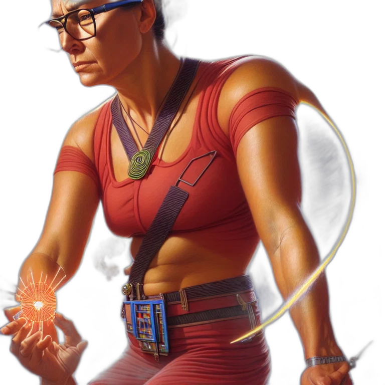 jewelry, staff, weapon, concept art, comic book art, fantasy art, cyberpunk, red transparent PNG cut-out