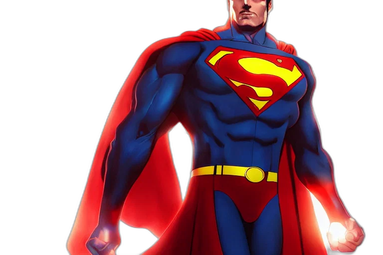 comic book art, concept art, photorealistic, 3d render, superman, ironman, black, red transparent PNG cut-out