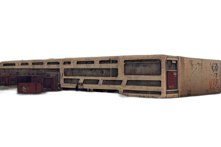 furniture, weapon, building, car, 3d render, concept art, shipping, crate transparent PNG cut-out