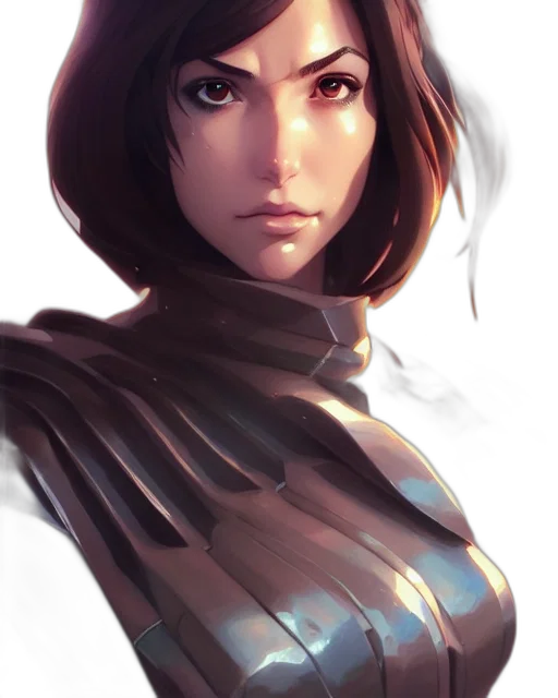 robot, face, staff, mask, fantasy art, concept art, comic book art, anime transparent PNG cut-out