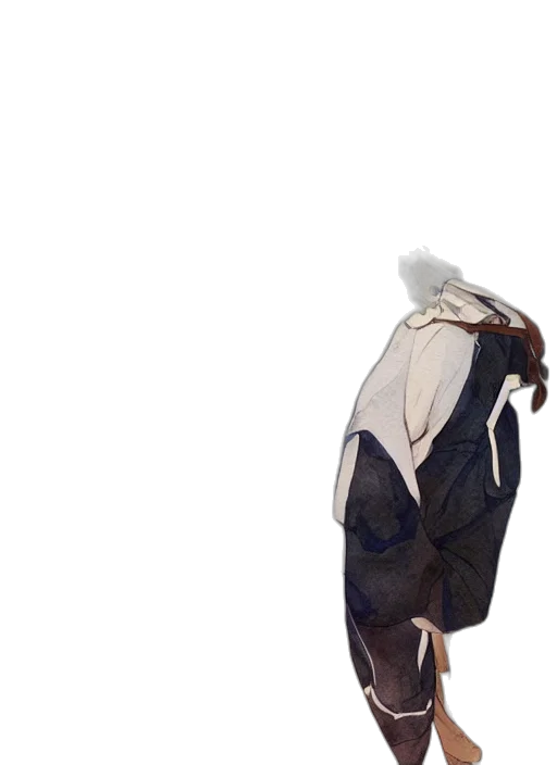 jacket, dress, mask, staff transparent PNG cut-out