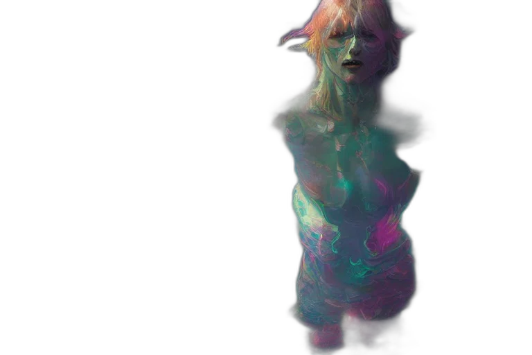 creature, mask, face, dragon, concept art, 3d render, fantasy art, vaporwave transparent PNG cut-out