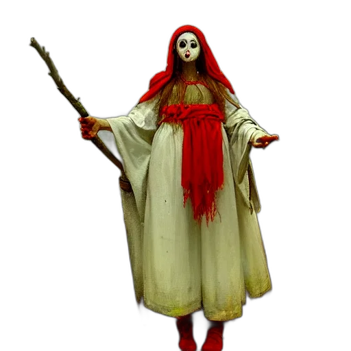 staff, dress, mask, concept art transparent PNG cut-out