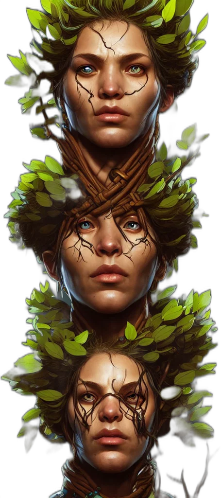 face, crown, mask, tree transparent PNG cut-out