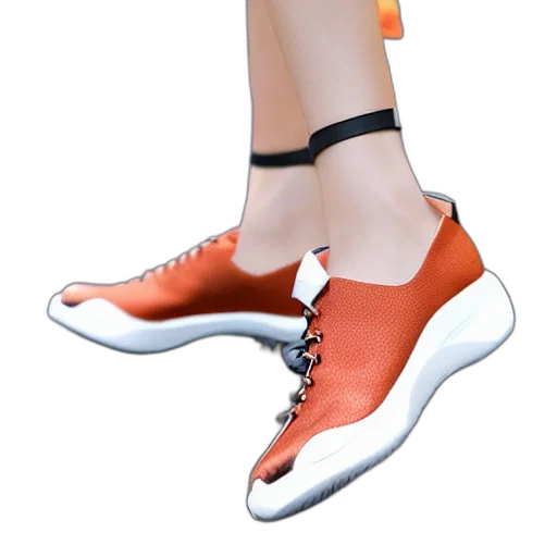 shoes, 3d render, photorealistic, vaporwave transparent PNG cut-out