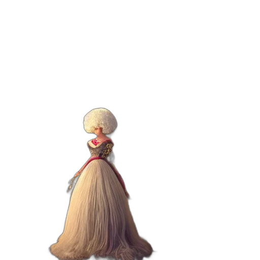 dress, hair, staff, crown transparent PNG cut-out