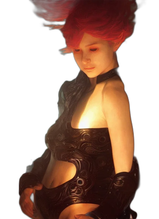 dress, hat, crown, mask, cyberpunk, concept art, photorealistic, 3d render transparent PNG cut-out