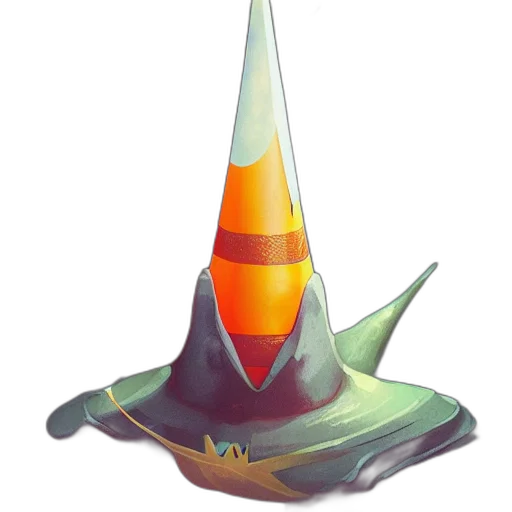 hat, crown, weapon, staff, concept art, 3d render, pixel art, watercolor transparent PNG cut-out