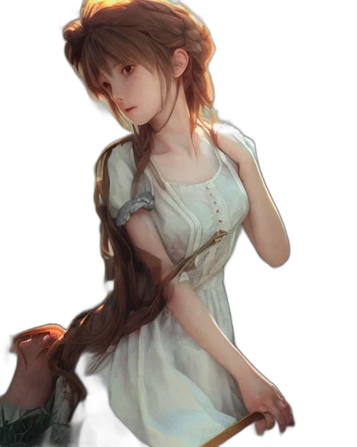 dress, staff, crown, face transparent PNG cut-out