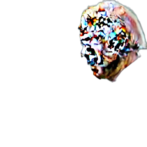 face, mask, robot, creature, pixel art, vaporwave, 3d render, photorealistic transparent PNG cut-out