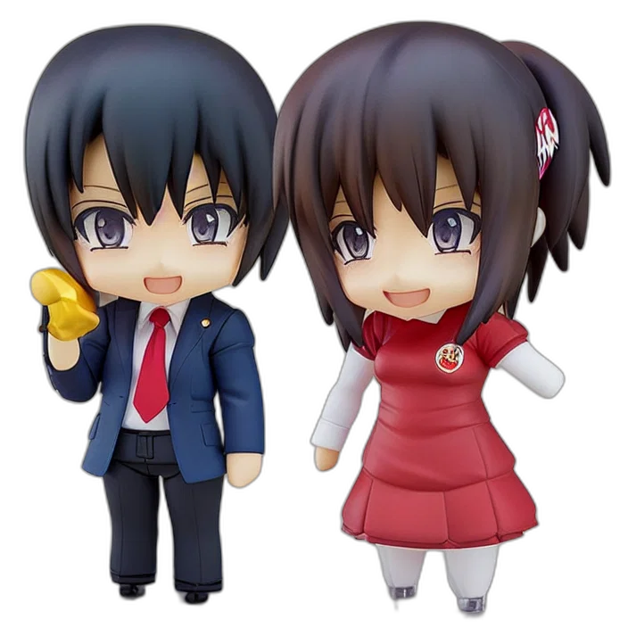 3d render, anime, nendoroid, lula transparent PNG cut-out