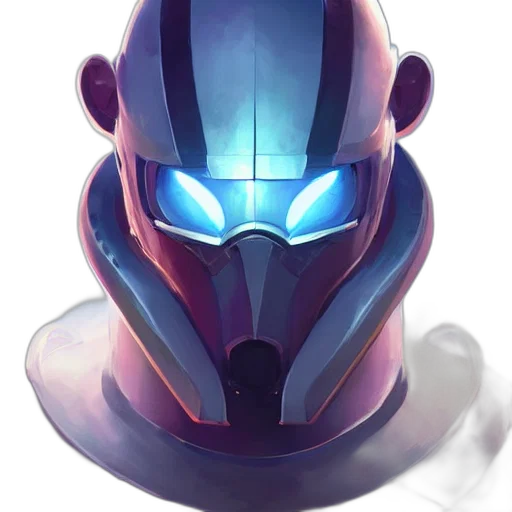robot, mask, face, concept art transparent PNG cut-out