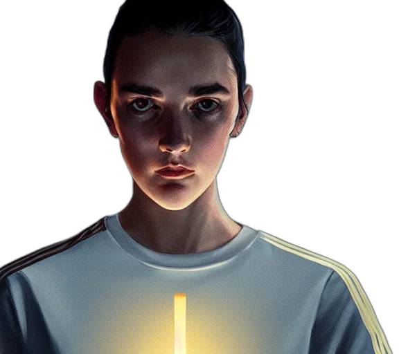 face, jacket, concept art, photorealistic transparent PNG cut-out
