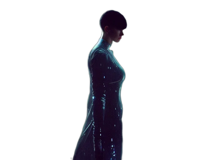 dress, robot, jacket, staff transparent PNG cut-out