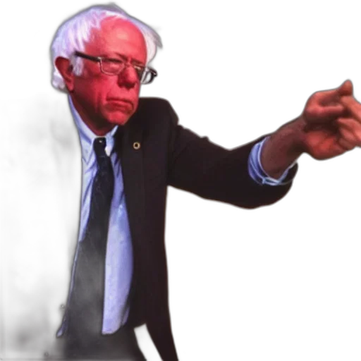 concept art, bernie, sanders, action transparent PNG cut-out