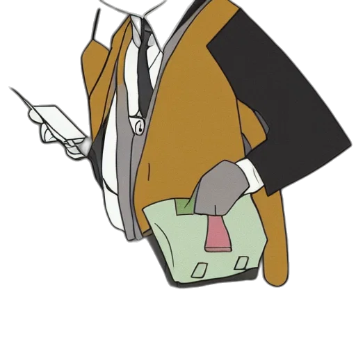 jacket, staff, robot, hat transparent PNG cut-out