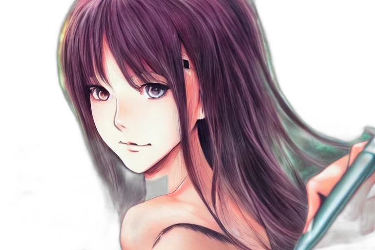 face, dress, hair, mask, anime, photorealistic, watercolor, fantasy art transparent PNG cut-out