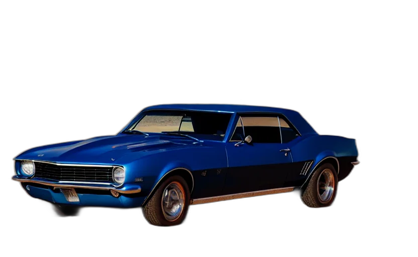 car, photorealistic, 3d render, camaro transparent PNG cut-out