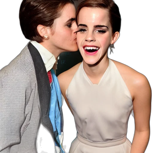 photorealistic, cartoon, emma, watson, smells, fart, seuss transparent PNG cut-out