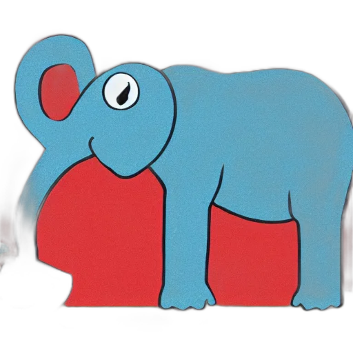 animal, 3d render, concept art, watercolor transparent PNG cut-out
