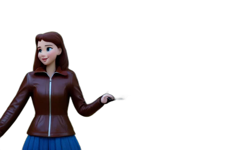 jacket, dress, 3d render, concept art, cartoon, photorealistic, snow, dark transparent PNG cut-out