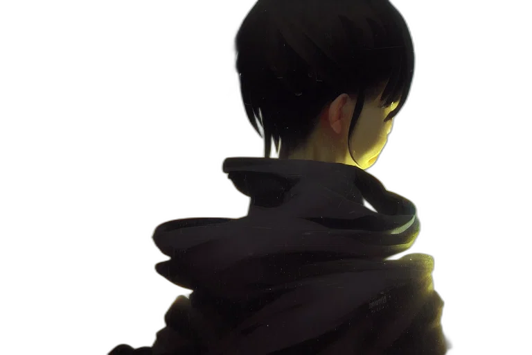 jacket, mask, face, staff transparent PNG cut-out