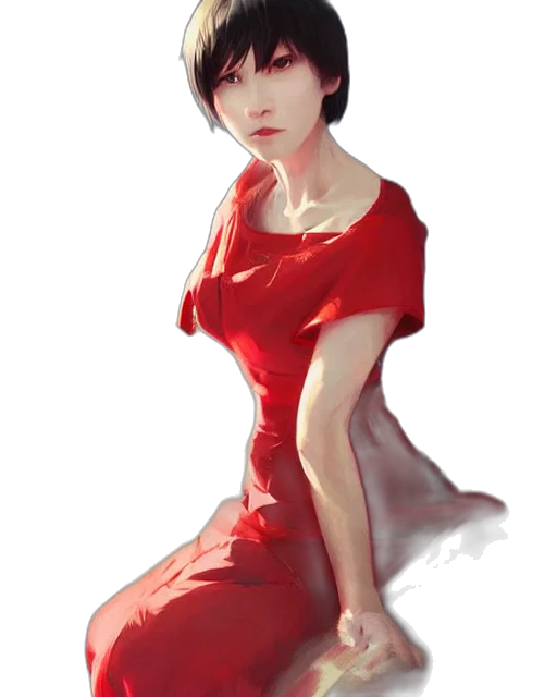 dress, face, robot, creature, photorealistic, concept art, fantasy art, oil painting transparent PNG cut-out