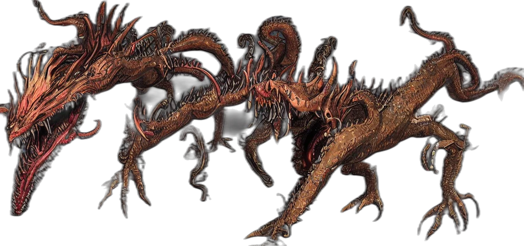 dragon, creature, staff, animal transparent PNG cut-out
