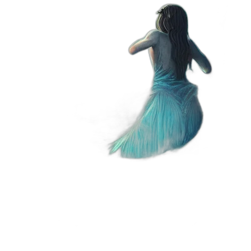 dress, hair, creature, mask transparent PNG cut-out