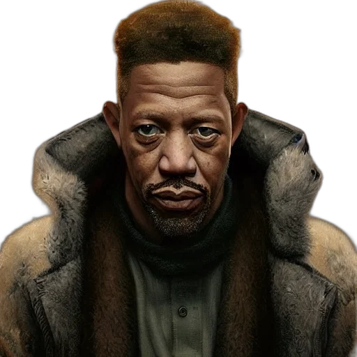 face, jacket, comic book art, photorealistic transparent PNG cut-out