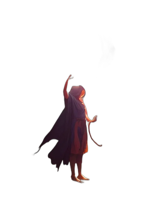 staff, creature, dress, dragon transparent PNG cut-out