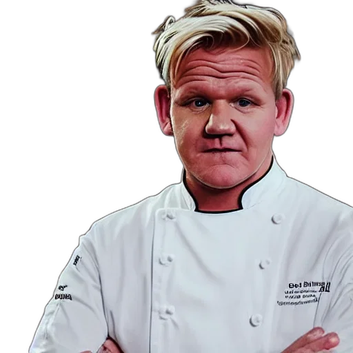 food, staff, face, photorealistic, cartoon, chef, gordon, ramsay transparent PNG cut-out