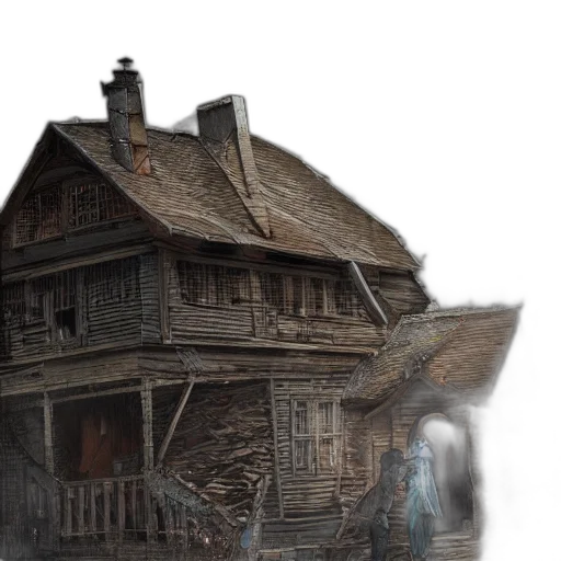 building, face, furniture, mask, concept art, fantasy art, 3d render, photorealistic transparent PNG cut-out