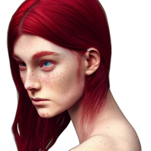 face, mask, hair, jewelry transparent PNG cut-out