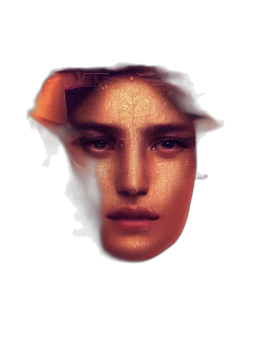 face, mask, crown, robot transparent PNG cut-out