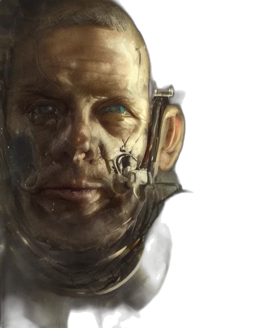 robot, face, mask, concept art transparent PNG cut-out