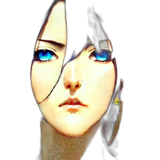 face, mask, robot, jewelry, 3d render, concept art, photorealistic, vaporwave transparent PNG cut-out