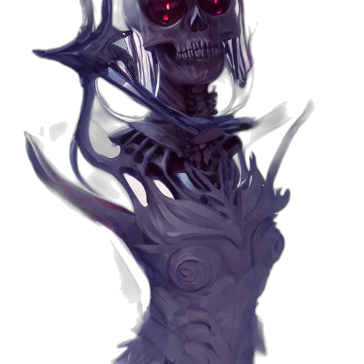 mask, creature, face, staff, concept art, fantasy art, pixel art, watercolor transparent PNG cut-out