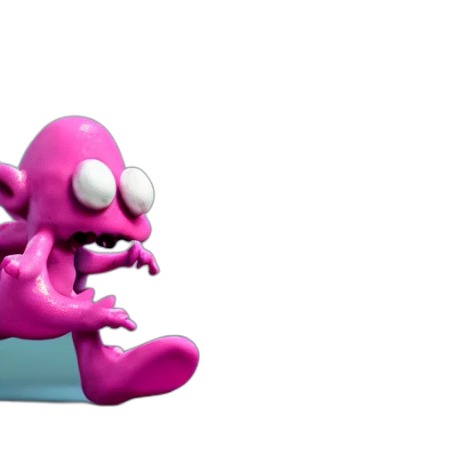 creature, animal, 3d render, concept art, pixel art, photorealistic, pink, zombie transparent PNG cut-out