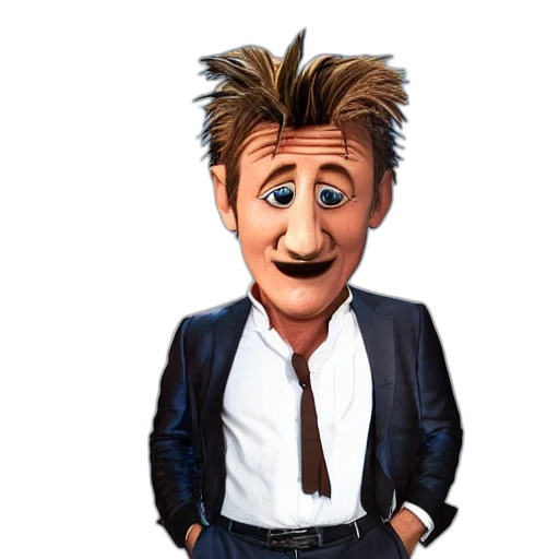 face, jacket, staff, cartoon, 3d render, concept art, photorealistic, portrait transparent PNG cut-out
