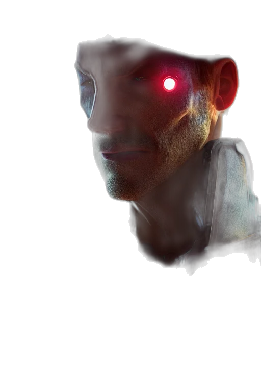 robot, face, mask, creature, concept art, photorealistic, 3d render, cyberpunk transparent PNG cut-out